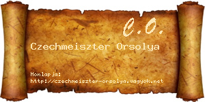 Czechmeiszter Orsolya névjegykártya