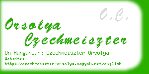 orsolya czechmeiszter business card